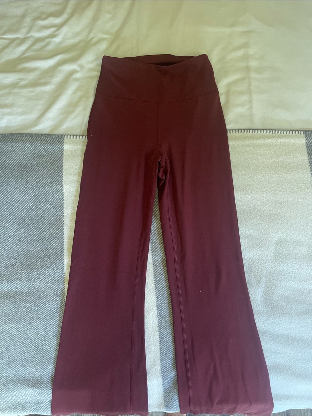 Lululemon High-Waist Wide Leg Pants in Deep Burgundy